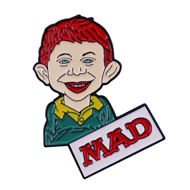 Vintage Collectible Pins - Majalah Gila Alfred E. Neuman Enamel