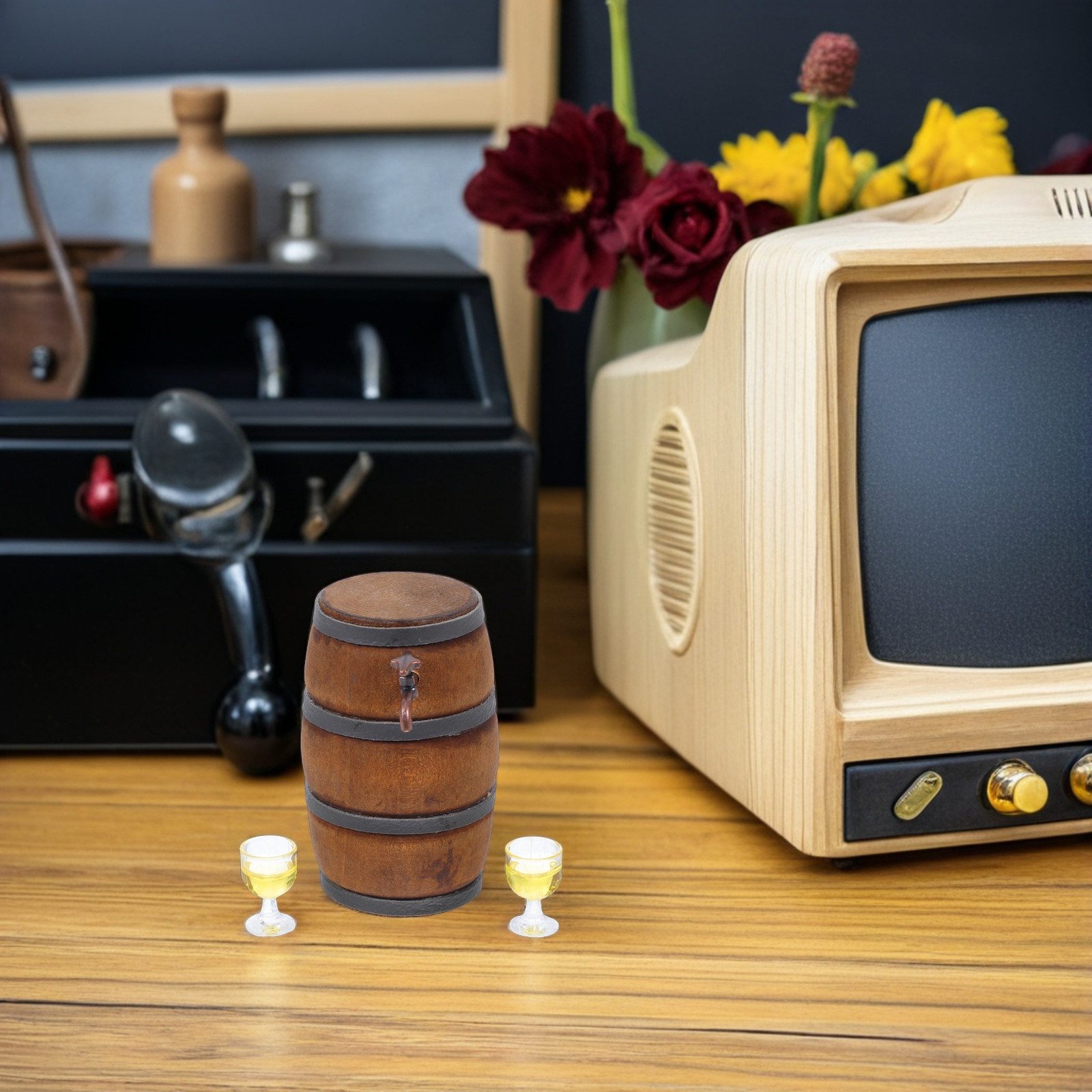 Collectible Vintage Wine - 1Set Koleksi Tong Anggur Mini dan