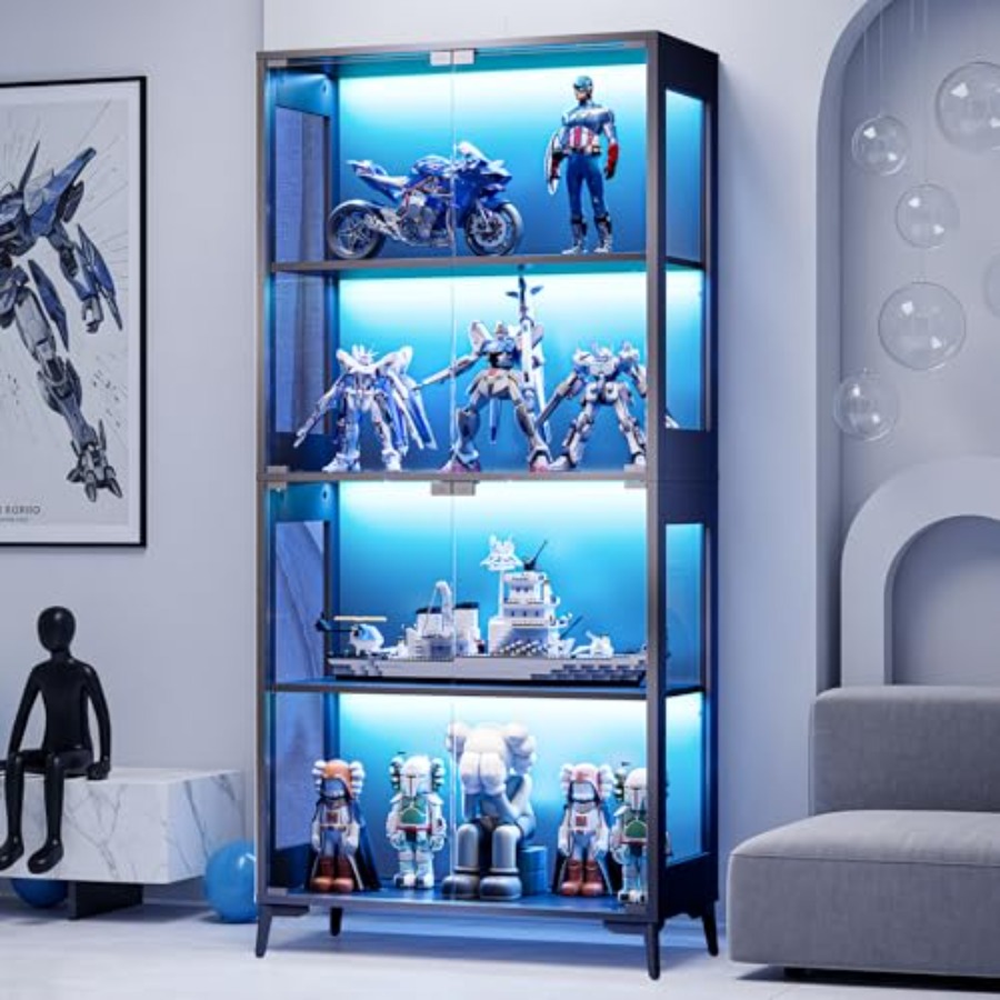 Collectible Collection - Lemari pajangan kaca dengan pintu untuk