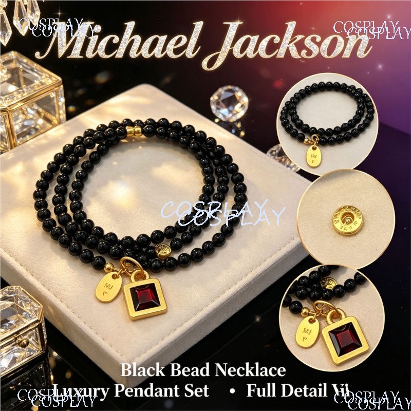 Vintage Necklace - Kalung Manik-manik Vintage, Properti Cosplay Michael