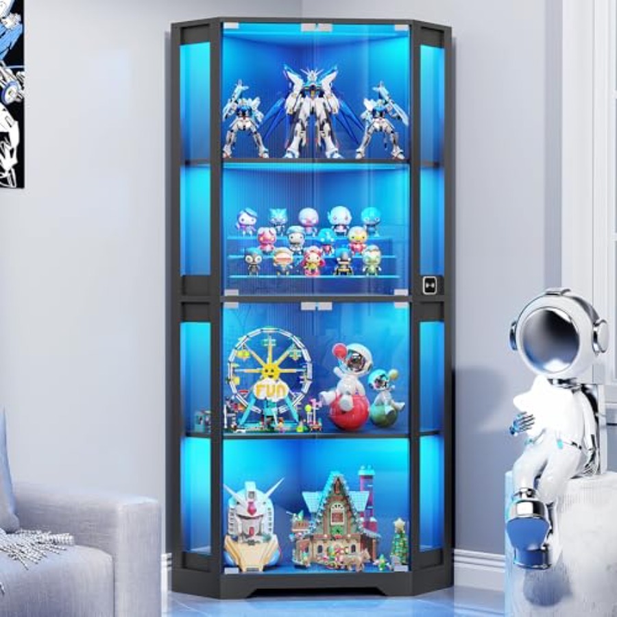 Lemari Pajangan Sudut Berlampu - Collectible Collection ulasan dan harga