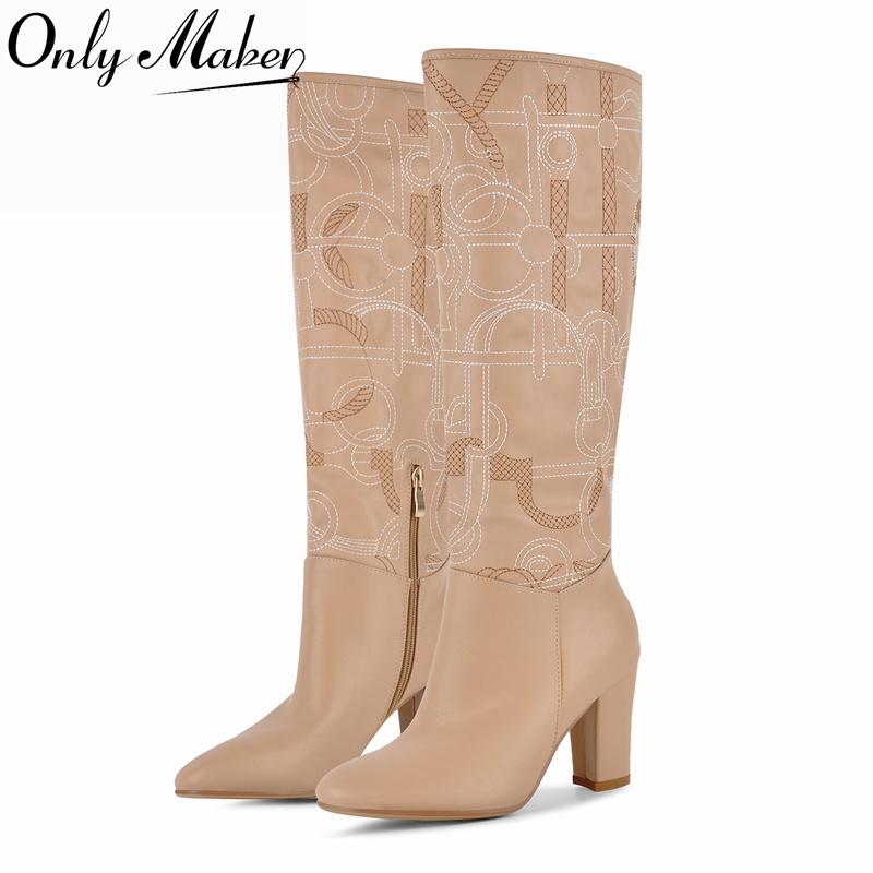 Onlymaker Sepatu Bot Setinggi  - Vintage Zipper ulasan dan harga