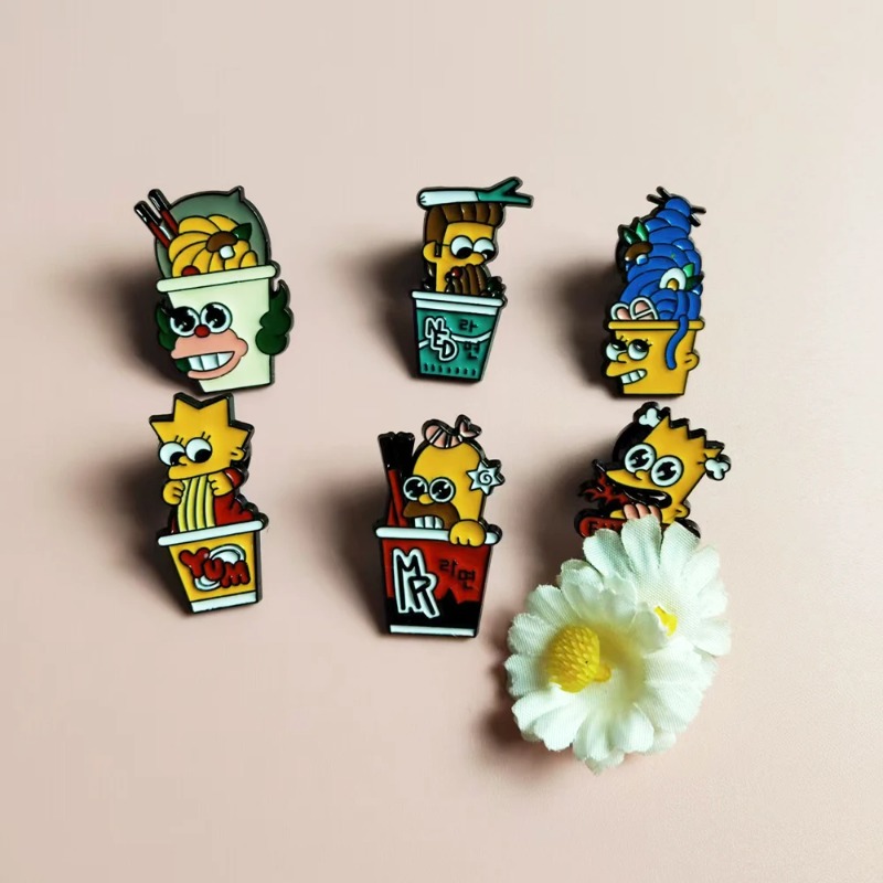 6pcs Set The Simpsons Lencana  - Vintage Item ulasan dan harga