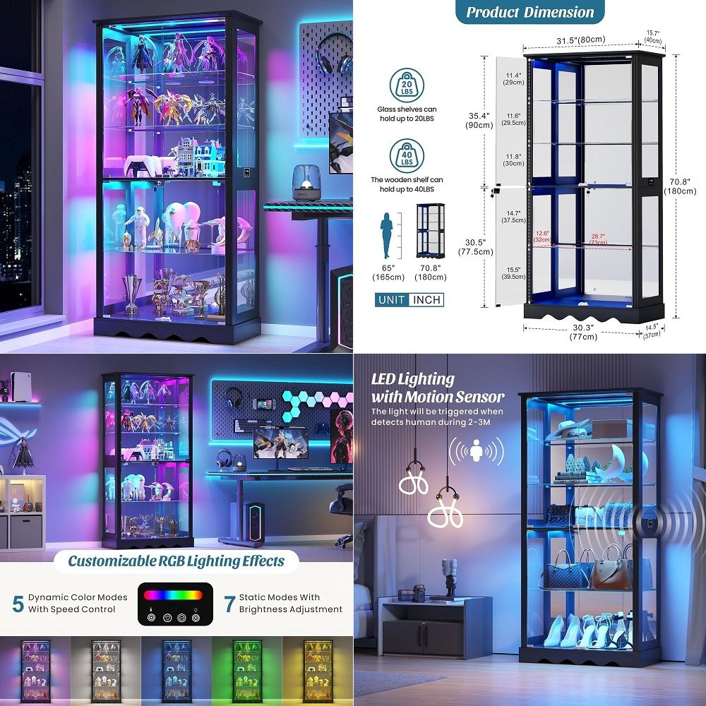 Lemari Pajangan dengan Pintu K - Collectible Collection ulasan dan harga