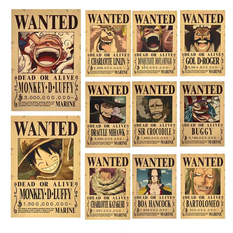 Poster Anime One Piece Bounty  - Vintage Things Collection ulasan dan harga
