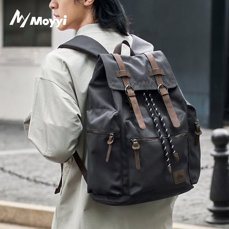 MOYYI 27L Tas Ransel Besar Den - Vintage Zipper ulasan dan harga