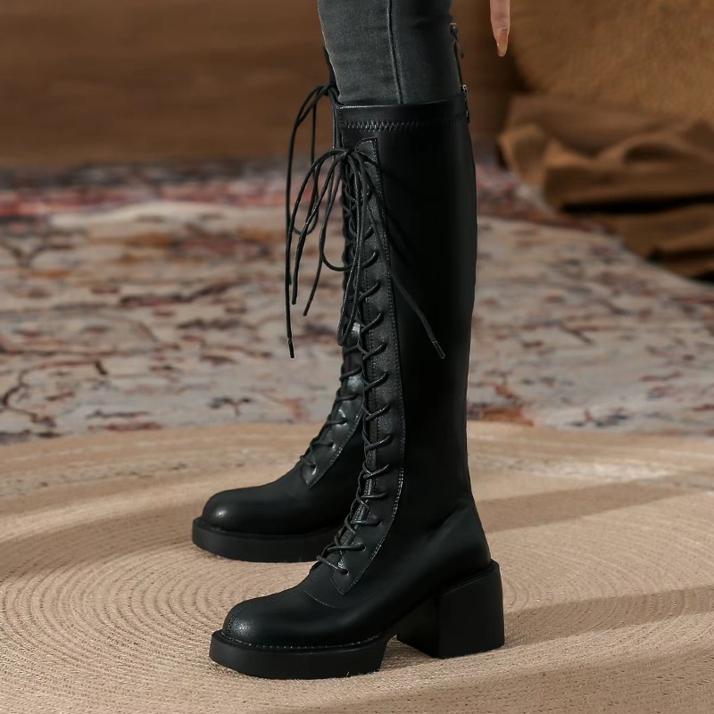 Sepatu Bot Tinggi Wanita Model - Vintage Zipper ulasan dan harga