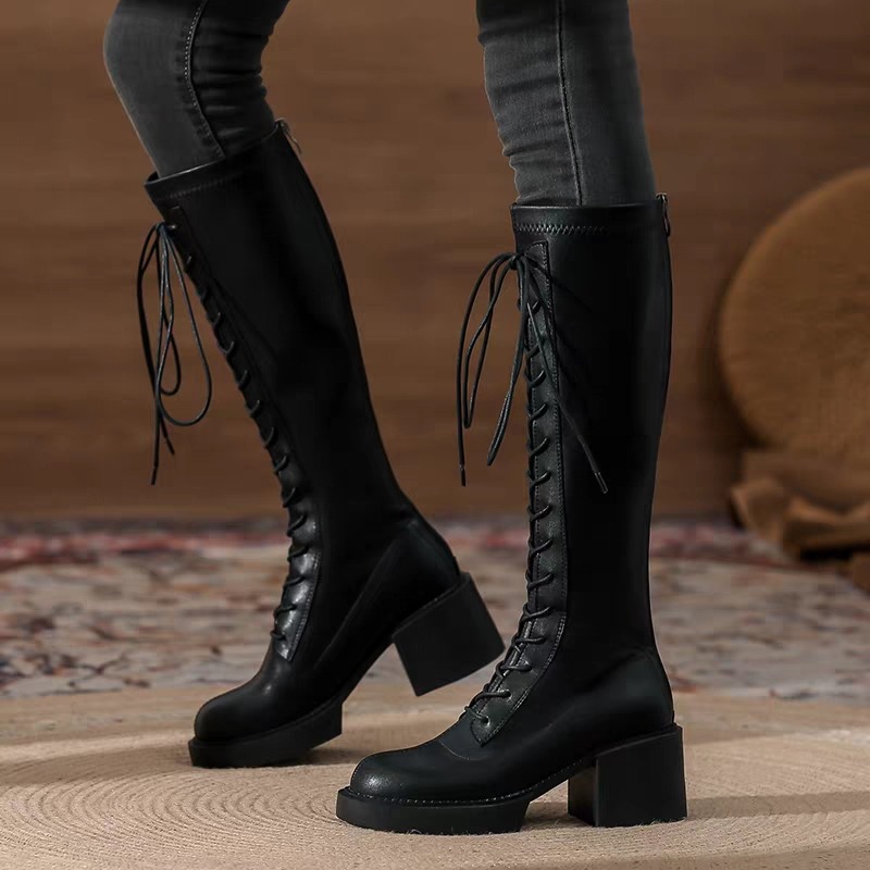 Sepatu Bot Tinggi Wanita Model - Vintage Zipper ulasan dan harga